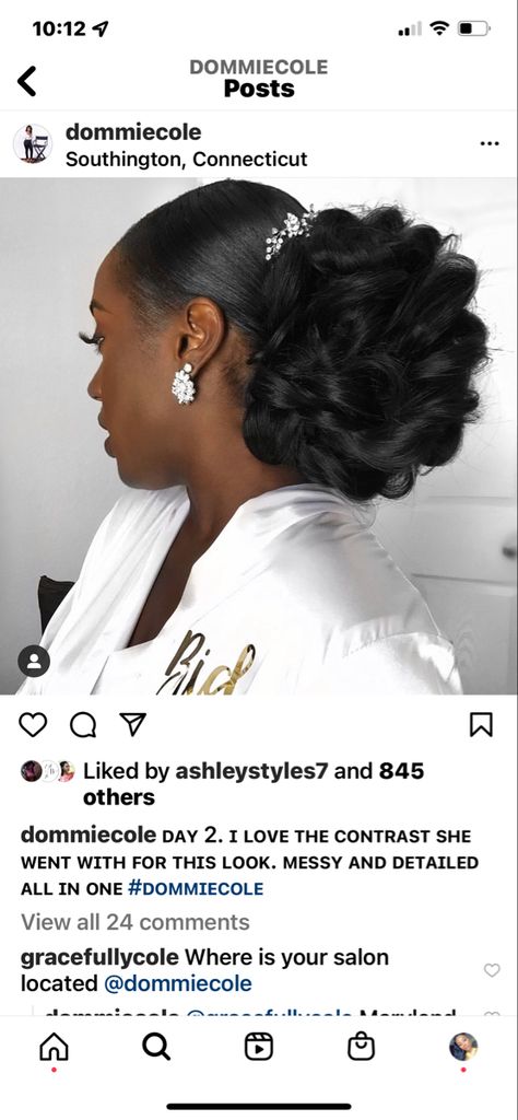 Low Bun Wedding Hair Black Women, Bridal Hair Updo Black Women, Low Bun Wedding Hair, Side Bun Hairstyles, Bridal Bun, Bridal Photo, Bridal Hair Inspiration, Bun Updo, Bridal Hair Updo