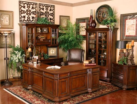 model home dream home rooms i love Ladies Office Decor, Victorian Office, Furniture Store Design, Office Room Design, Home Office Library, Ladies Office, Office Library, Library Furniture, Office Furniture Design