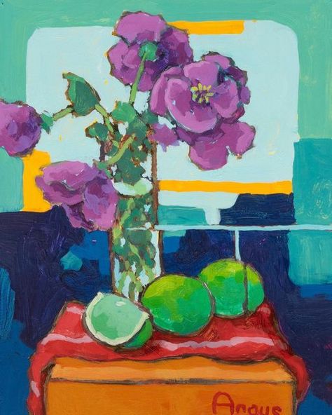 Angus Wilson on Instagram: "Here’s one from a number of small paintings going to be in Palm Desert this winter. 😊❤️ (sorry image is a little cropped) Tall little Purple 12X9 Acrylic Jones & Terwilliger Galleries. Palm Desert & Carmel Call 831-6269100 for more info. Find many more works here- https://www.jones-terwilliger-galleries.com/Artist_Entry/openangus.html . #Angus #acrylicpainting #contemporaryart #california #ventanafineart #jtgalleries #CanyonRd #Santafe #carmel #palmdesert #paintin Angus Wilson, Stargazer Lilly, Sorry Images, Palm Desert California, Green Watermelon, Blue Tablecloth, Red Vases, Palm Desert, Plant Painting