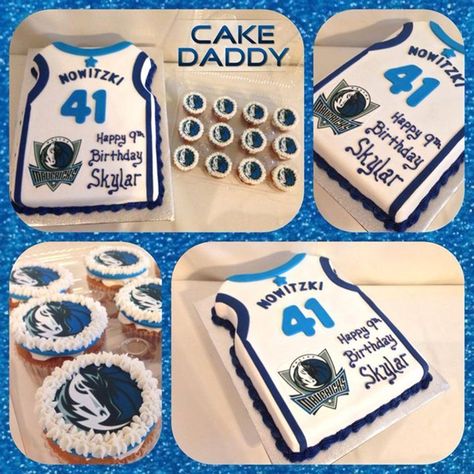 Sports Themed Cakes Dallas Mavericks Cake, Mavs Logo, Jersey Birthday Cake, Mavericks Wallpaper, Wallpaper Basketball, Sports Themed Cakes, Fondant Tips, Basketball Birthday Parties, Basketball Cake