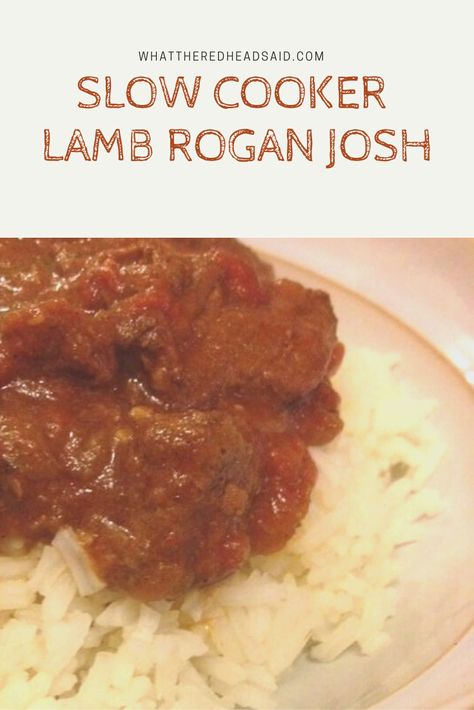 Our favourite Slow Cooker recipe - Lamb Rogan Josh Rogan Josh Recipe, Beef Stock Recipes, Slow Cooker Curry Recipes, Slow Cooker Beef Curry, Lamb Rogan Josh, Slow Cooker Meat, Lentil Curry Recipes, Slow Cooker Curry, Slow Cooker Lamb