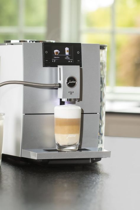 Jura ENA 8 Coffee Machine Review Jura Coffee, Jura Coffee Machine, Bottle Fridge, Frothing Milk, Local Coffee Shop, Perfect Model, Coffee Makers, Espresso Machines, Cool Kitchen Gadgets