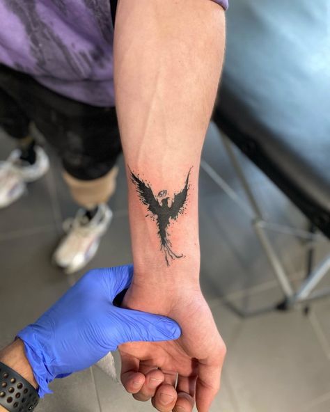 27 Phoenix Tattoo Ideas Mens Phoenix Tattoo, Unique Tattoos On Arm, First Tattoo Ideas For Men Small Forearm, Idea Tattoo Men, Black Tattoo Ideas For Men, Dr Tattoo Ideas, Men’s Forarm Tattoos Ideas, Small Phoenix Tattoo Men, Small Tattoo Ideas For Men Arm