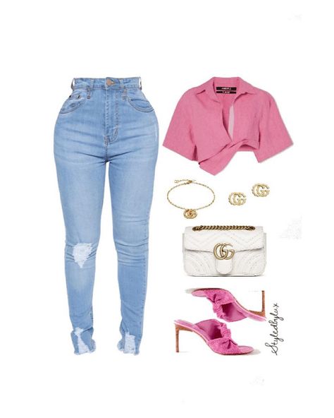 Pink Brunch Outfits Black Women, Brunch Outfit Aesthetic, Baddie Brunch Outfit, Casual Brunch Outfit Spring, Outfit For Brunch, Baddie Outfit, Brunch Outfit, Baddie Outfits Casual