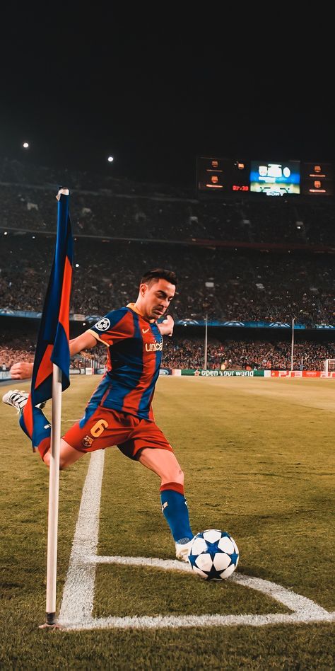 Xavi 💛🔵🔴 Xavi Iniesta Busquets Wallpaper, Xavi Wallpapers, Xavi Barcelona, Midfielder Soccer, Inspirational Soccer Quotes, Lionel Messi Barcelona, Xavi Hernandez, Soccer Photography, Barcelona Futbol Club