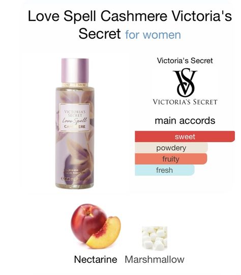 Victoria Secret Perfume Love Spell, Marshmallow Fragrance, Marshmallow Perfume, Feels Like Fall, Secret Notes, Victoria Secret Love Spell, Diy Perfume, Victoria Secret Fragrances, Fruity Fragrance