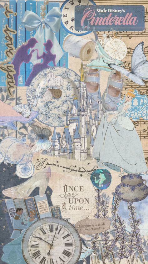 a dream is a wish your heart makes #cinderella A Dream, Cinderella, Clock, Collage