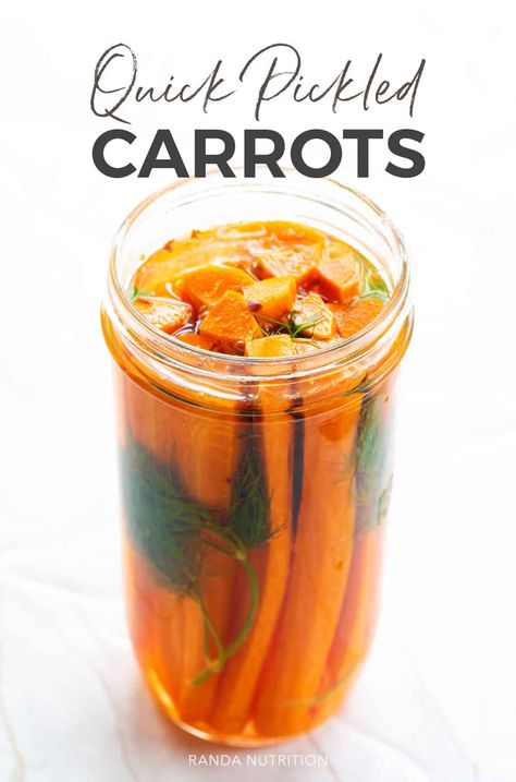 Pickled Carrots Apple Cider Vinegar, Pickled Baby Carrots, How To Pickle Carrots, What To Do With Carrots, Quick Pickled Carrots, Pickling Vegetables, Canning Veggies, Pickled Carrots Recipe, Making Pickles