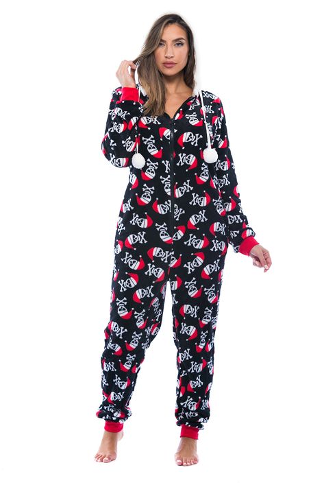 Just Love Adult Onesie Pajamas *** Want additional info? Click on the image. (This is an Amazon affiliate link) #holidayoutfitsdresses Adult Onesie Pajamas, Xmas Pajamas, One Piece Clothing, Onesie Pajamas, Black Santa, One Piece Pajamas, One Piece For Women, Winter Holiday, Black Bodysuit