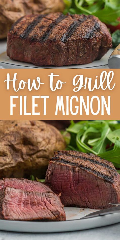 Filet Mignon Marinade, Grilling Filet Mignon, Fillet Steak Recipes, Filet Mignon Recipes Grilled, Steak On Gas Grill, Best Filet Mignon Recipe, Grilled Filet Mignon, Gas Grill Recipes