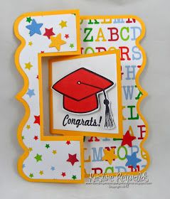 Stamping & Scrapping in California: Worth the Hassle Graduation Cards Handmade, School Scrapbook Layouts, Cricket Projects, The Stamps Of Life, Stamps Of Life, Everyday Cards, Scrapbooking Pages, Grad Cards, Card Folds