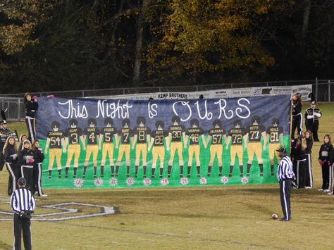 SCHS versus Grundy County 10-30-2015 SENIOR NIGHT Senior Night Banner, Football Banner Ideas Run Through, Senior Night Run Through Signs, Senior Banners Cheerleading, Senior Night Posters Cheerleading Football Signs, Football Banners Run Through, Football Spirit Signs, Senior Sport Banners, Football Slogans