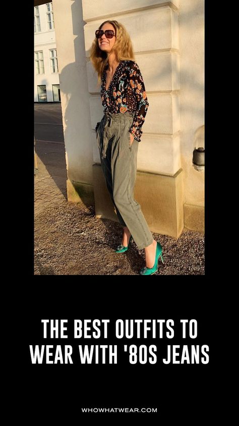 The best outfits to wear with '80s jeans 80s Jeans Outfit, Style Silk Scarf, Street Wear Vintage, Silk Scarf Outfit, 80s Inspired Outfits, 80s Jeans, 70s Denim, Silk Scarf Style, Parisian Chic Style