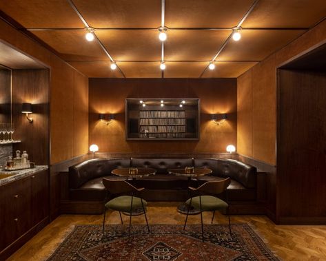 Aimé Leon Dore's London boutique homages architect Adolf Loos Dark Lounge, Leather Banquette, Adolf Loos, Sound Room, Modernist Architects, London Boutique, Soho London, Aime Leon Dore, Store Interior