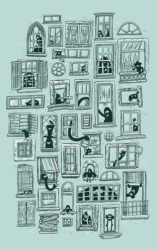 . Imaginary Places, Window Illustration, Arte Doodle, Affordable Art Prints, Strange Things, House Drawing, Urban Sketching, Elementary Art, Doodle Drawings