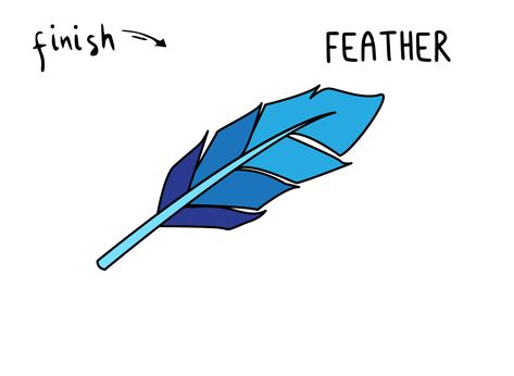 Simple Feather Drawing, Feather Drawing Simple, Feathers Drawing, Types Of Feathers, Feather Drawing, Illustration Tutorial, Bird Feather, Colouring Printables, Drawing Simple