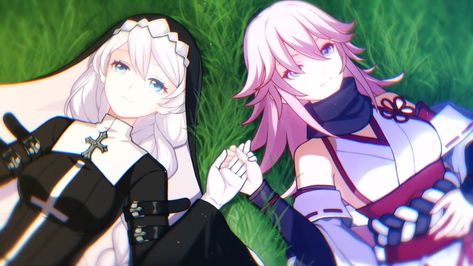 Yae Sakura, Paint Brush Art, Honkai Impact 3rd, Honkai Impact, Anime Ships, Ship Art, Manhwa Manga, Live Wallpapers, Princess Zelda