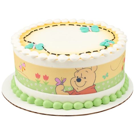 Birthday Cakes For 1 Year, Edible Photo Cake, Winnie The Pooh Cake, Pooh Birthday, Cake Wraps, Baby Shower Cakes For Boys, Winnie The Pooh Birthday, Edible Image Cake, Icing Sheets