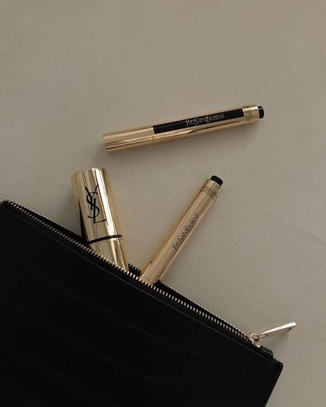 Makeup Collection Goals, Ysl Makeup, Ysl Beauty, Gold Aesthetic, Classy Aesthetic, Makeup Photography, Beige Aesthetic, Foto Ideas Instagram, A Pencil