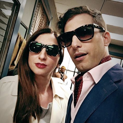 First, Andy Samberg and Chelsea Peretti went to elementary school together — in fact, Chelsea had a crush on Andy growing up. Brooklyn 99 Cast, Chelsea Peretti, Brooklyn Nine Nine Funny, Lonely Island, Jake And Amy, Gina Linetti, Spin City, Brooklyn 9 9, Amy Santiago