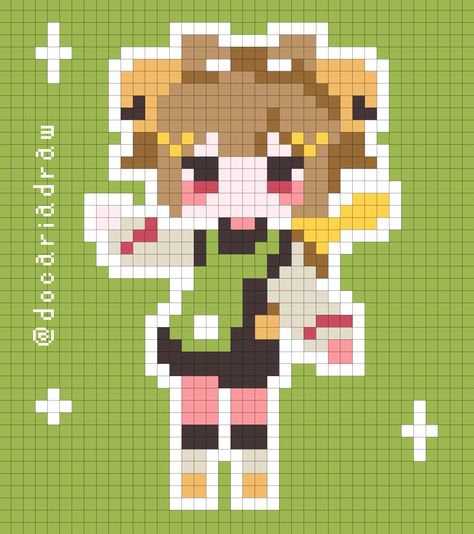 Genshin impact Pixel Art Pattern Anime 32x32, Genshin Pixel Art 32x32, Genshin Impact Pixel Art Grid, Genshin Pixel Art Grid, Pixel Art Cartoon Characters, Pixel Drawing Anime, Minecraft Genshin Impact, Cute Pixel Art 32x32, Pixel Art Genshin