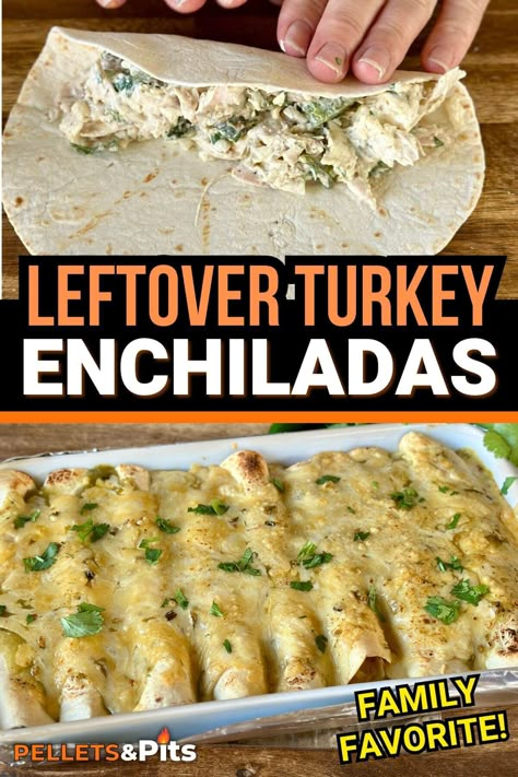 Green Turkey Enchiladas, Turkey Enchiladas Leftover, Leftover Turkey Tacos, Leftover Ground Turkey Recipes, Mexican Turkey Recipes, Recipes Using Leftover Turkey, Thanksgiving Enchiladas, What To Make With Leftover Turkey, Leftover Turkey Recipes Easy Healthy