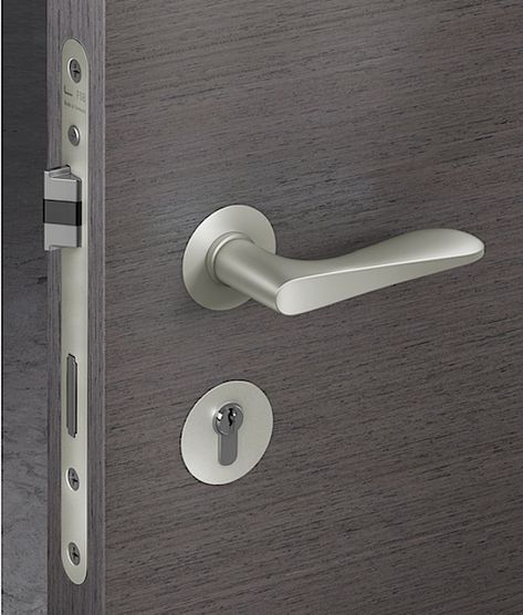 FSB Morrison 1144 Lever Handle and Lock Set, by British designer Jasper Morrison Atrium Decor, Door Handles Design, Door Ironmongery, Lounge Doors, Handles For Kitchen Cabinets, Modern Interior Door, Kitchen Handle, Door Handles Modern, Door Handle Design