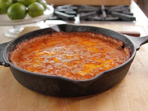 Cheesy Refried Bean Casserole recipe from Ree Drummond via Food Network Refried Bean Casserole, Cowboy Food, Ree Drummond Recipes, Refried Bean, Cheese Stuffed Chicken Breast, Cheese Stuffed Chicken, Pioneer Woman Recipes, Ree Drummond, Bean Casserole