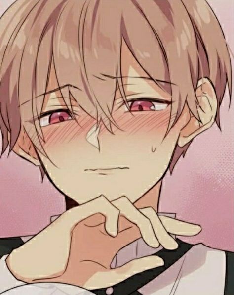 Cute Anime Guy Blushing, Blushing Reaction Pic Anime, Anime Shy Face, Shy Anime Boy, Anime Blushing, Shy Face, Blushing Anime, Art Couples, Anime References