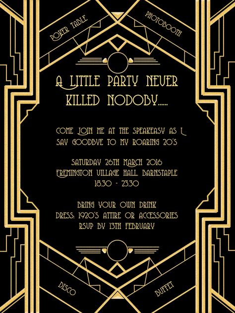 Roaring 20s Invitation, Gatsby Birthday Invitation, 20s Invitation, Gatsby Party Invitations, Gatsby Invitation, Great Gatsby Invitation, Great Gatsby Prom, Gatsby Birthday Party, Party Like Gatsby