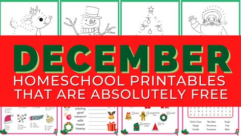 December Homeschool Printables That Are Absolutely Free December Homeschool, Holiday Jokes, Homeschool Lessons, Free Homeschool Printables, Christmas Writing, Homeschool Projects, Holiday Words, Christmas Countdown Calendar, Dramatic Play Centers