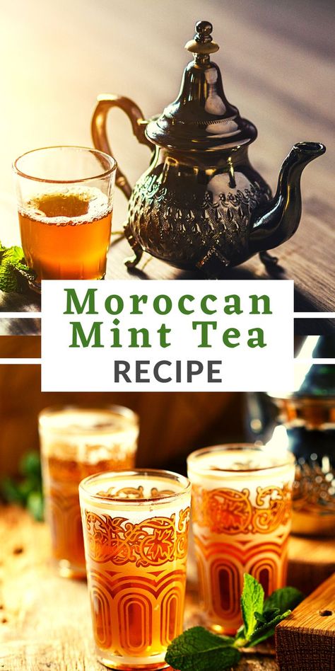 Arabian Tea Recipe, Mint Recipes Fresh, Moroccan Mint Tea Recipe, Moroccan Desserts, Mint Tea Recipe, Tagine Cooking, Moroccan Mint Tea, Moroccan Cooking, Moroccan Dishes