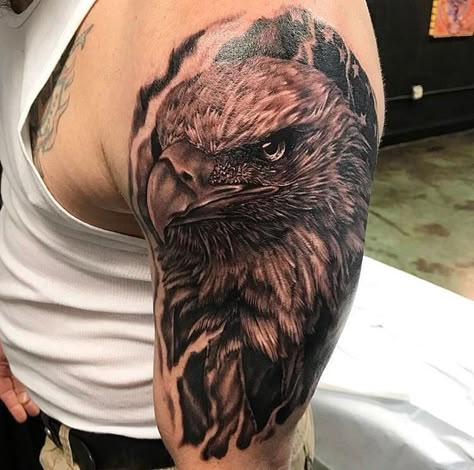 Eagle Shoulder Tattoo, Eagle Chest Tattoo, Eagle Head Tattoo, Bald Eagle Tattoos, Hawk Tattoo, Lion Tattoo Sleeves, Mens Shoulder Tattoo, Cool Arm Tattoos