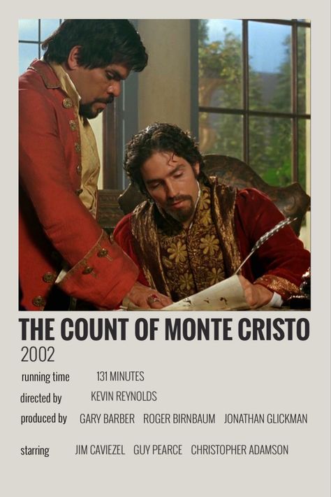 Count Of Monte Cristo Movie, Minimalist Polaroid Poster, Count Of Monte Cristo, Guy Pearce, Polaroid Poster, Monte Cristo, Movie Posters Minimalist, Jane Eyre, The Count