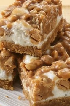 Salted Peanut Chews, Peanut Chews, Easy Bars, Yummy Candy, Making Candy, Peanut Candy, Marshmallow Cookies, Sweet Bar, Recipes With Marshmallows