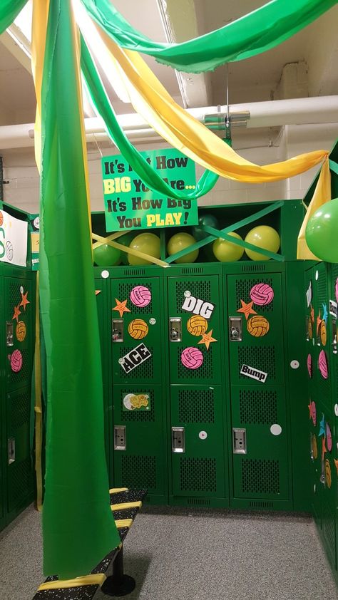 Locker room decor Locker Room Ideas Sports, Team Locker Room Decorations, Softball Senior Night Ideas Locker Decorations, Varsity Locker Room Decorations, Decorate Locker For Sports, Playoff Locker Room Decorations, Baseball Locker Room Decorations, High School Locker Room Decorations, Locker Room Decorations Soccer