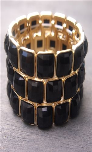 Your jewelry should make a statement! Wear this Black Out Jewel Bracelet to the office with a pencil skirt and blouse to show that you mean business! You can find this black and gold bracelet at Wild Lilies Jewelry! #workinggirl #businesscasual #blackbracelet #layeredjewelry #bracelet #jewelry #fashion Pencil Skirt And Blouse, Wild Lilies, Black And Gold Bracelet, Jewel Bracelet, Lily Jewelry, Black Jewel, Classic Earrings, Trendy Chic, Skirt And Blouse