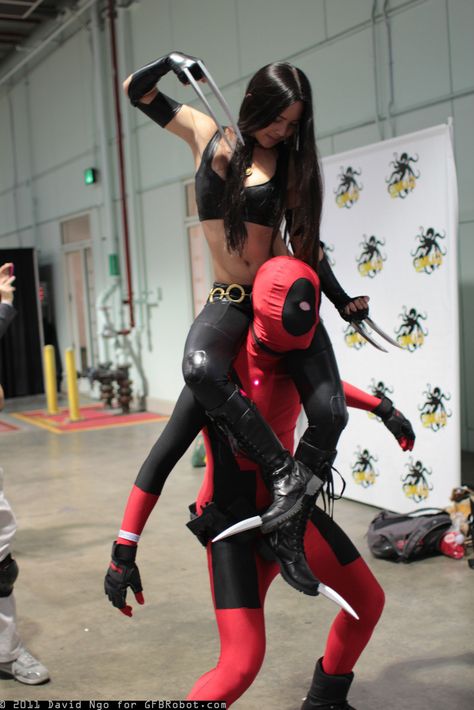 X23 Marvel, Super Hero Halloween, Comic Cosplay, Deadpool Cosplay, Halloween Couples, Awesome Cosplay, Epic Cosplay, Marvel Cosplay, Cosplay Tutorial