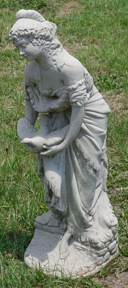 Statues - The Cement Barn - Manufacturers of Quality Concrete Statues & Garden Center Garden Art Sculptures Cement, Large Outdoor Statues, Hillside Gardening, Cement Sculpture, Concrete Garden Statues, Cement Statues, Garden Statuary, Concrete Painting, Cement Garden