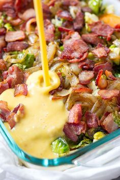 This Whole30 Paleo Breakfast Casserole is loaded with roasted sweet potatoes and brussels sprouts, caramelized onions, bacon and eggs. Paleo Breakfast Casserole, Easy Paleo Dinner Recipes, Paleo Running Momma, Paleo Menu, Paleo Recipes Breakfast, Whole 30 Breakfast, Overnight Oat, Bacon And Eggs, Paleo Recipes Easy