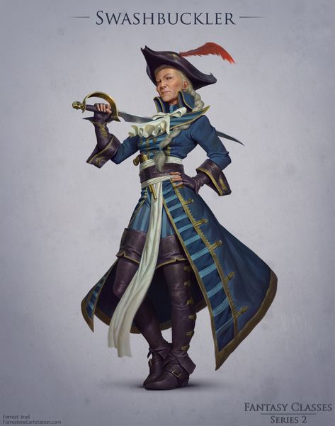 Marine Character Design, Fantasy Classes, Pirate Art, Pirate Woman, Stock Art, Fantasy Warrior, Fantasy Rpg, Illustration Character Design, Dnd Characters