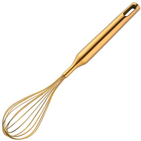 Amazon.com: Whisk, 11.81 inch Gold 18/8(304) Stainless steel Egg Frother/Blender, Utensils for Blending, Whisking, Beating, Stirring: Kitchen & Dining Whisks Kitchen, Rose Gold Baking Tools, Gold Eating Utensils, Golden Utensils, Small Spatula Whisk, Pasta Server, Slotted Spoons, Cooking Utensil, Cooking Spoon