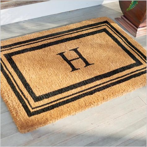 Area Rugs & Door Mats - Indoor/Outdoor Rugs & Mats | Grandin Road Monogram Door Mat, Entry Mats, Door Swag, Grandin Road, Front Door Mats, Personalized Door Mats, Outdoor Mat, Front Door Decor, Mold And Mildew