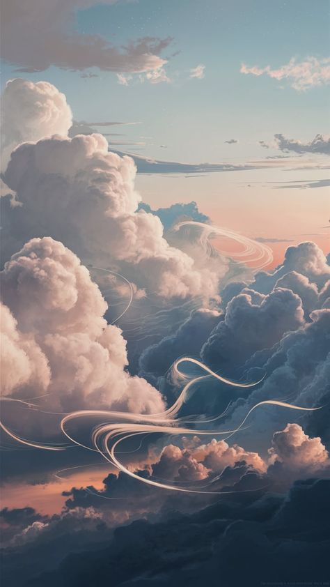 Immerse yourself in this breathtaking cloudscape wallpaper, featuring serene skies filled with fluffy cotton candy clouds in soft pastels. This tranquil scene captures the beauty of nature with its Impressionist-inspired hues and Surrealist swirls. As the sun sets, shadows dance on the horizon, revealing a magical transition to twilight blue, adorned with twinkling stars. Perfect for dreamers and nature lovers. Keywords: cloudscape, wallpaper, serene sky, pastel colors, dreamy atmosphere. Cotton Candy Clouds, Cloud Wallpaper, Sky Artwork, Cloud Painting, Soft Pastel, Nature Lover, Pastel Colors, Natural Beauty, The Dreamers