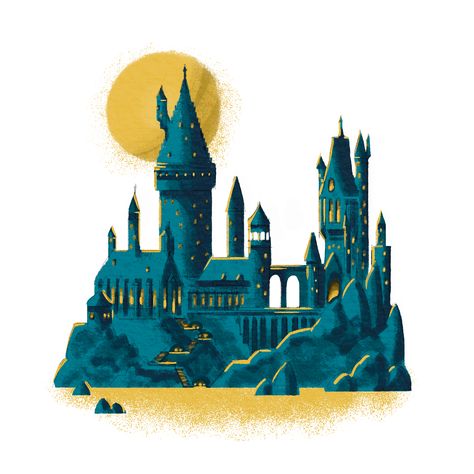 #inktober 2018 - Day 1: Hogwarts! Howard Harry Potter, Hogwarts Fanart Castle, Hogwarts Castle Drawing, Hogwarts Illustration, Hogwarts Castle Art, Hogwarts Castle Illustration, Hogwarts Castle Painting, Painting Hogwarts Castle, Harry Potter Castle Illustration