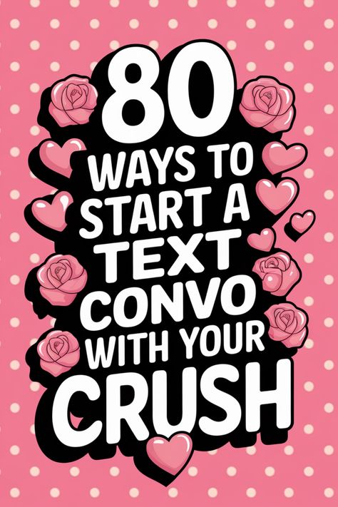 Get ready to impress your crush with these 80 creative ways to start a text conversation! Whether you're feeling shy or bold, there's a perfect icebreaker for every situation. From funny memes to thoughtful questions, these ideas will help you stand out and spark a meaningful connection. Say goodbye to awkward silences and hello to fun chats that will keep the conversation flowing. Try out these suggestions today and make texting your crush easy and enjoyable! How To Say Hi To Your Crush, Crush Over Text, Texting Crush, Texting Your Crush, Flirty Emojis, Crush Tips, Starting A Conversation, Crush Questions, Impress Your Crush