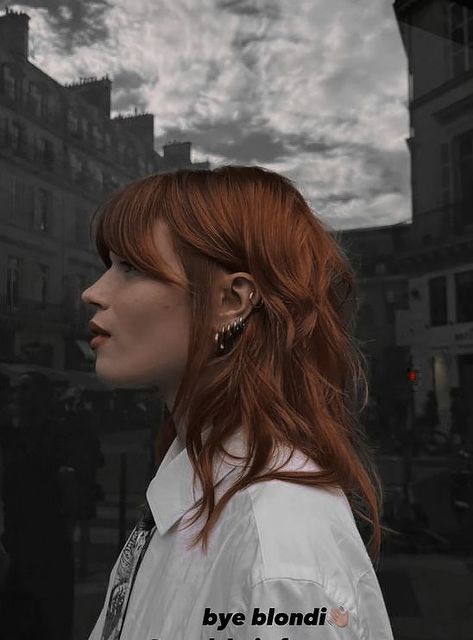 Ginger Hair Ideas, Lesbian Hair, Gradient Hair, Red Hair Inspo, Ginger Hair Color, Ginger Girls, Punk Hair, Wolf Cut, Fringe Hairstyles