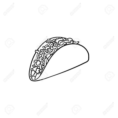 Taco Tattoo, Taco Tattoos, Tattoo Black And White, Del Taco, Tattoo Minimalist, Tattoo Black, Black Tattoos, Tattoo Design, Tattoo Ideas