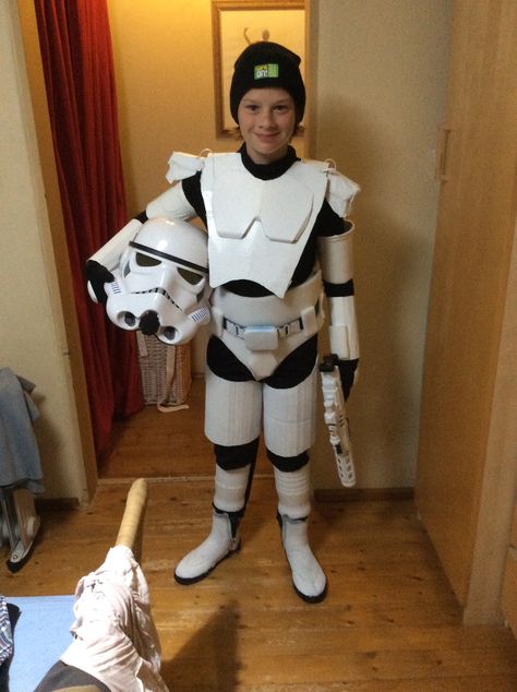 Diy Darth Vader Costume, Diy Storm Trooper Costume, Disfraz Star Wars, Storm Trooper Costume, Star Wars Outfits, Cosplay Diy, Storm Trooper, Shrek, Kids Decor