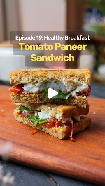 Veg Grilled Sandwich Recipes, Vegan Toasted Sandwich, Vegetarian Toasted Sandwich, Paneer Sandwich Recipe, Halloumi Breakfast Sandwich, Grilled Cheese Sandwich Vegetarian, Paneer Sandwich, Grilled Paneer, Tomato Breakfast